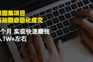 虚拟图集项目：矩阵站群自动化成交，3-5个月实现快速赚钱月入1W 左右