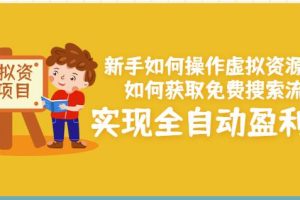 新手如何操作虚拟资源项目：如何获取免费搜索流量，实现全自动盈利！