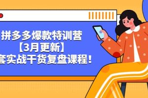 拼多多爆款特训营【3月更新】，全套实战干货复盘课程