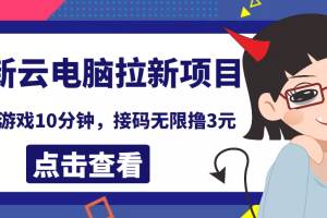 最新云电脑平台拉新撸3元项目，10分钟账号，可批量操作【详细视频教程】