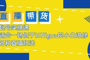 2023直播带货起号实操课，适合一场低于·10万gmv的小白进修 各种直播玩法