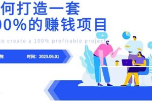 最新6月份《如何设计一套100%赚钱的项目系统》