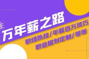 通往百万年薪之路·陪跑训练营：职场外挂/年薪百万技巧/职业规划定制/等等