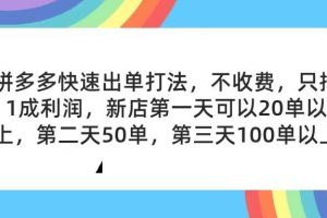 拼多多2天起店，只合作不卖课不收费，上架产品无偿对接，只需要你回...