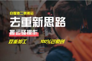 去重新思路，详细教你自媒体视频二剪搬运技术，自己加工双重去重100%过...