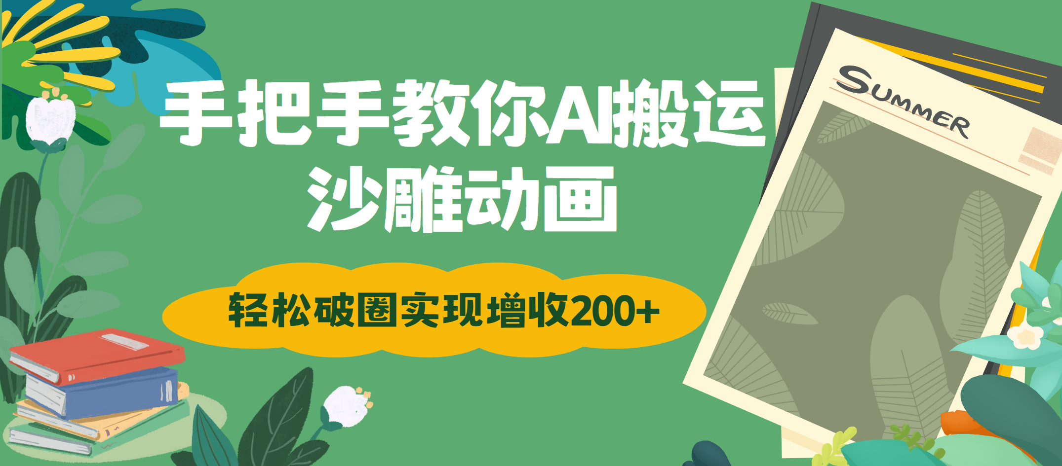 手把手教你用AI搬运沙雕动画轻松破圈实现增收200+